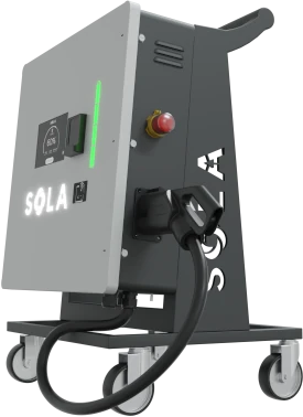 SOLA Wall-E Box DC på mobil bas med hjul